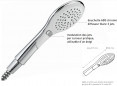 Inouie verchroomde ABS handdouche, 3 jets, diameter 100 mm, 8 l/min