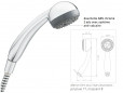 Douchekop met 2 straalsoorten, diameter 65 mm, antikalk- en doorstroombegrenzer, abs chroom