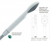 Colibri douchekop, 1 straal, diameter 70 mm, wit ABS Colibri douchekop, 1 straal, diameter 70 mm, wit ABS