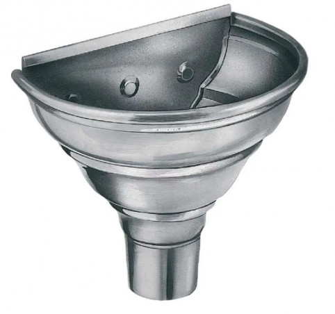 Inodoro medio redondo de frente en Zinc, diámetro 80 mm