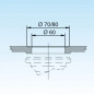 Stalen overloopbuis, lengte 270 mm