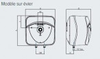 Elektrische boiler voor onder de gootsteen 15 liter ANDRIS LUX 2000W, 360x360