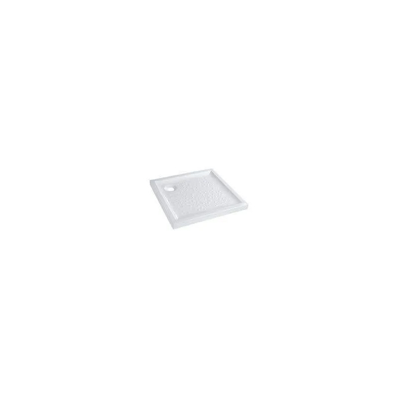 Extra platte douchebak van steengoed BASTIA, 900x900x65 mm.