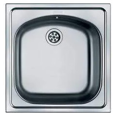 Évier inox une cuve carrée 455x435mm.