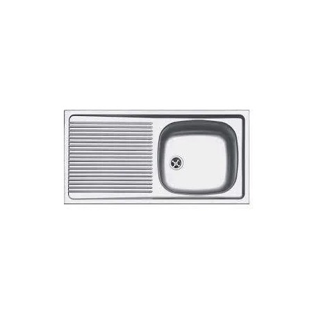Lavello in acciaio inox 1 vasca 1 sgocciolatoio 860x435mm - ESX611-86