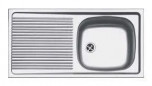 Roestvrijstalen inzetspoelbak 1 spoelbak 1 afdruipgedeelte 860x435 mm, ESX611 86