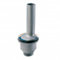2p afvoer met overloopbuis in grijs PP, lengte 170 mm