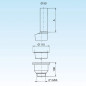 2p afvoer met overloopbuis in grijs PP, lengte 170 mm