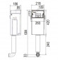 CESAME compleet inbouwreservoir voor staande spoelbak, mechanisch 3/6 L