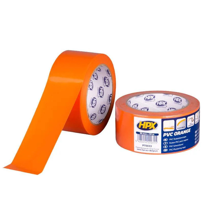 PVC dampdicht oranje PREMIUM tape, 50 mm x 33m