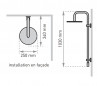 Column for connection to "Elle et Lui Eco d'eau" renovation shower mixer tap Column for connection to "Elle et Lui Eco d'eau" renovation shower mixer tap