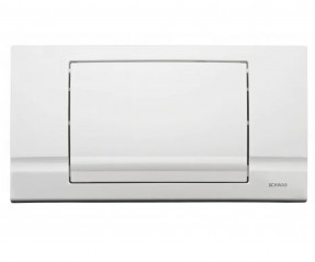 Plaque de commande Blanche simple touche Schwab RIVA