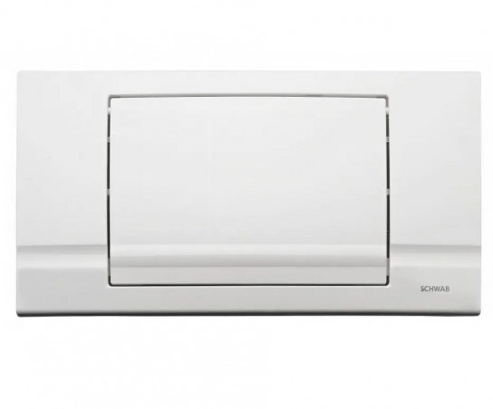 Plaque de commande murale RIVA WC encastré, simple touche, blanc