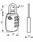 TSA 30 combinatie hangslot 4 hulzen