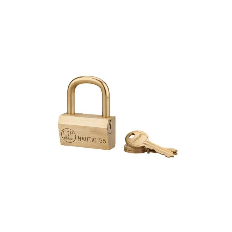 NAUTIC 68 hangslot, messing beugel, 3 sleutels