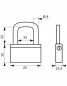 NAUTIC 68 hangslot, messing beugel, 3 sleutels