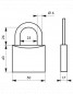 SKIPPER BLUE adv roestvrijstalen hangslot, 50 mm, 2 sleutels
