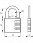 VENUS hangslot, 40 mm, 4-voudige combinatie