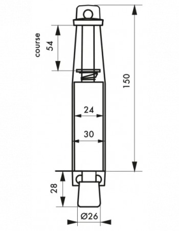 Door wedge stop length 150mm