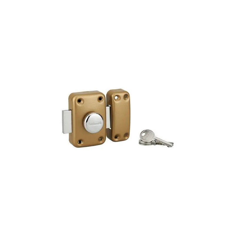 APACHE slot, knop en cilinder, 45 mm, goud geëpoxeerd, 3 sleutels