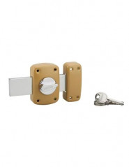 Verrou CORVETTE, bouton cylindre 30mm, pene bronze, 3 clés