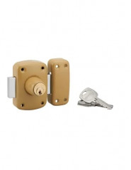 Verrou CORVETTE, bouton cylindre 30mm, pene bronze, 3 clés