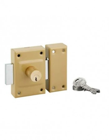 Verrou de sureté étendard à cylindre double 40mm, epoxy bronze,