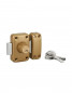 Verkeersslot 6 dubbele cilinder 45 mm, epoxy goud, 4 sleutels