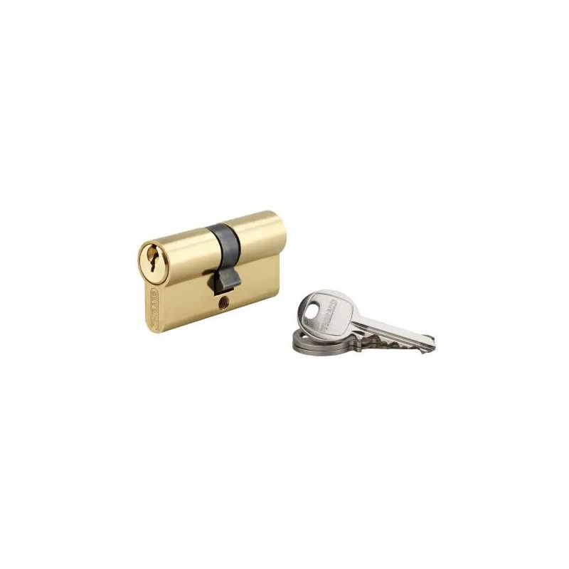 CILinder PROFIEL EUROPEEN, messing, 30x30 mm, 3 sleutels BB1 CILinder PROFIEL EUROPEEN, messing, 30x30 mm, 3 sleutels BB1