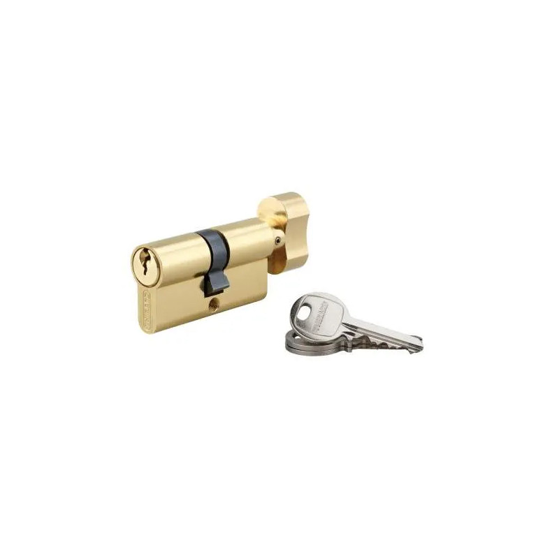 PROFIEL EUROPA knopcilinder, messing, 30x30 mm, 3 sleutels BB1