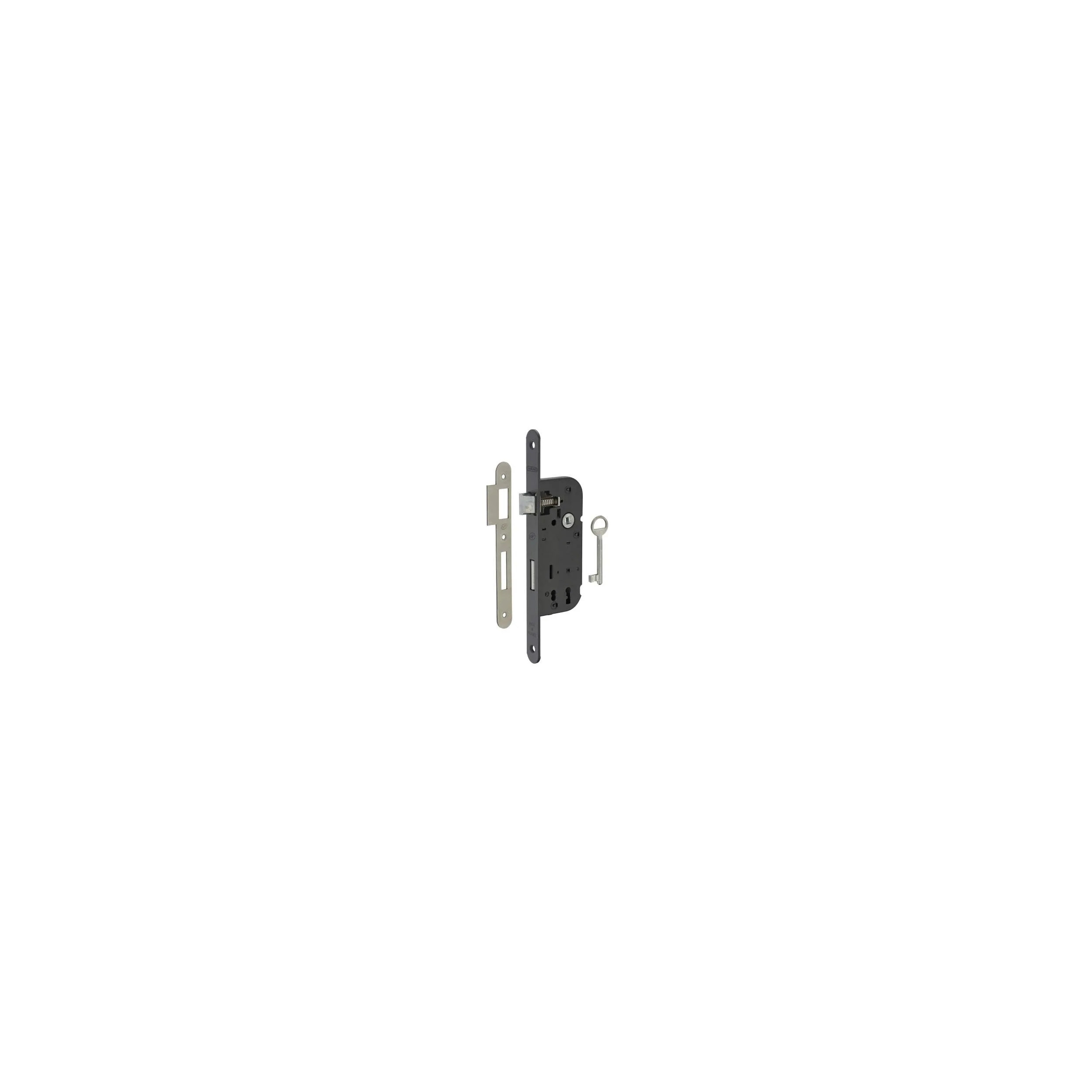 Serrure encastrée, axe 40mm, pene demi tour BR, 1 clé