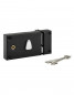 Opbouw nachtschoot slot, 1/2 draai, 140x82 mm, rechts, 1 sleutel
