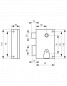 Verticaal opbouwslot, nachtschoot, 1/2 draai, 70x110, links, 1 sleutel