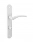 Door handle, Hebe, white lacquered, E195, with locking mechanism