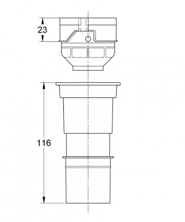 Adapter 4.5 litres for Grohe GD2 tank