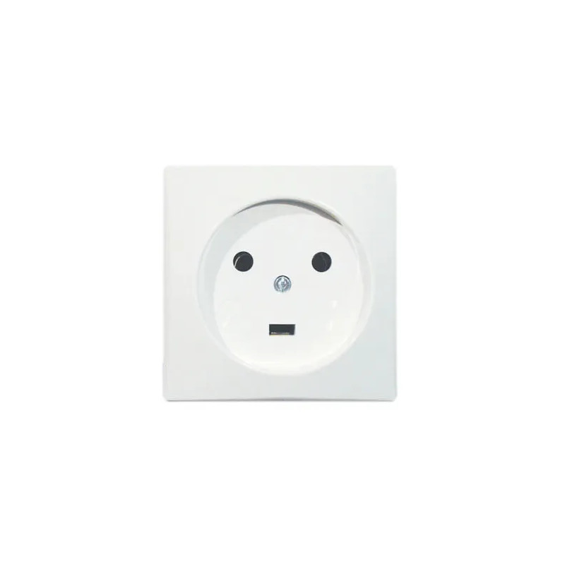 Wit stopcontact, 2-polig plus aarde, 20A