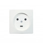 Wit stopcontact, 2-polig plus aarde, 20A