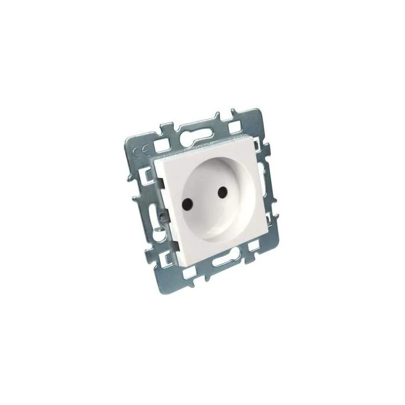 Aardeloos stopcontact met metalen steun voor Casual Brilliant White