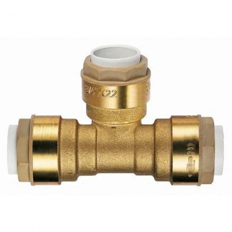 Té égal pour raccord instantané PUSH-IT diamètre 12mm