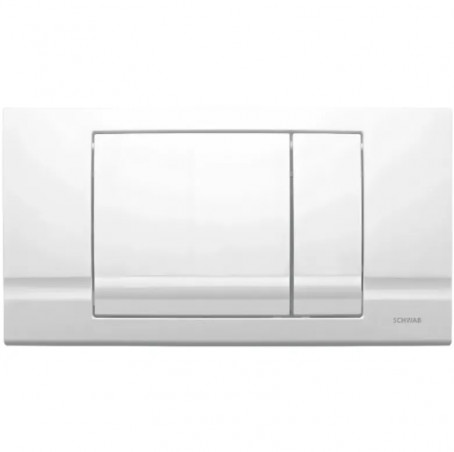 Wandbedieningsplaat RIVA DUO Schwab inbouw WC, dubbele witte toets