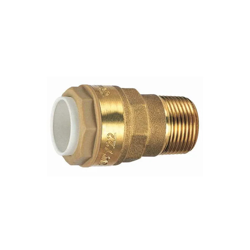 16 mm push-fit copper fitting, male brass 15x21 (1/2"), PUSH FIT