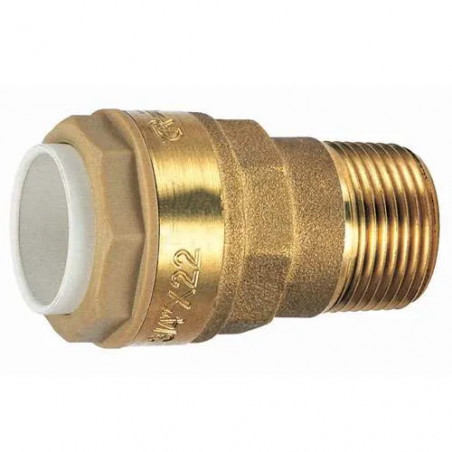Raccordo in rame a innesto rapido 16 mm, ottone M/M 15x21 (1/2"), PUSH FIT