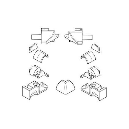 Kit de roulements avec supports LUNES R Blanc / Chromé