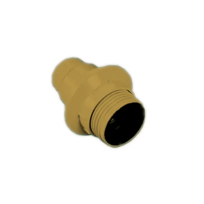 E14 camelkleurige fitting met ring, diameter 10, 6W, 2A, 250V