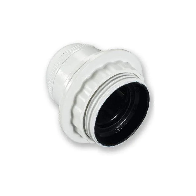 E27 witte fitting met ring, diameter 10, 150W, 4A, 250V