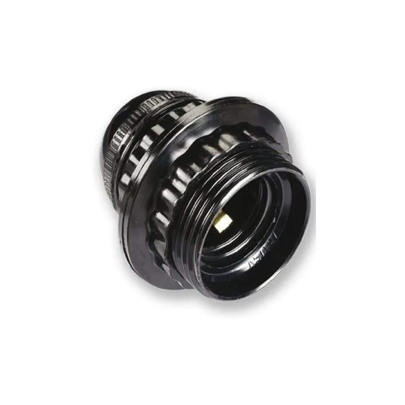 E27 zwarte fitting met ring, diameter 10, 150W, 4A, 250V