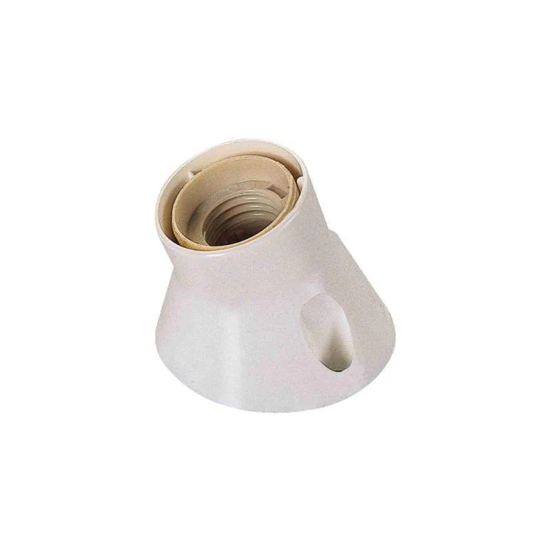 Fitting voor E27 lamp, schuine wand wit