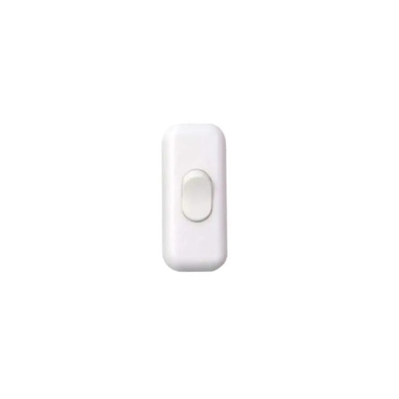 Unipolar inline switch, 2A, 250V, white Unipolar inline switch, 2A, 250V, white