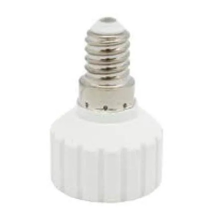 Douille E14, lisse, blanche, diamètre 10, 60W, 2A, 250V, anti-rotation