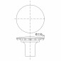 Deksel afvoerplug douche wit 116 mm, buis waterafdichting, voor gat 90 mm